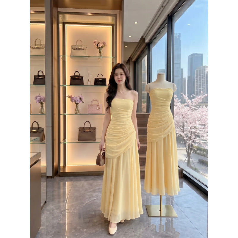 Elegant one-shoulder bodycon long dress - Trendora