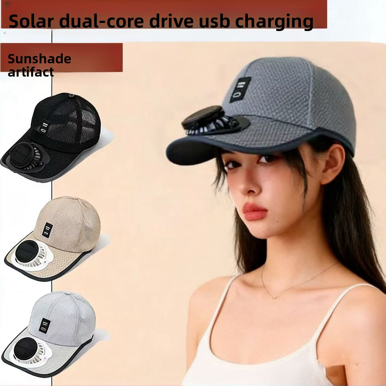 Solar powered fan hat for outdoor cooling - Trendora