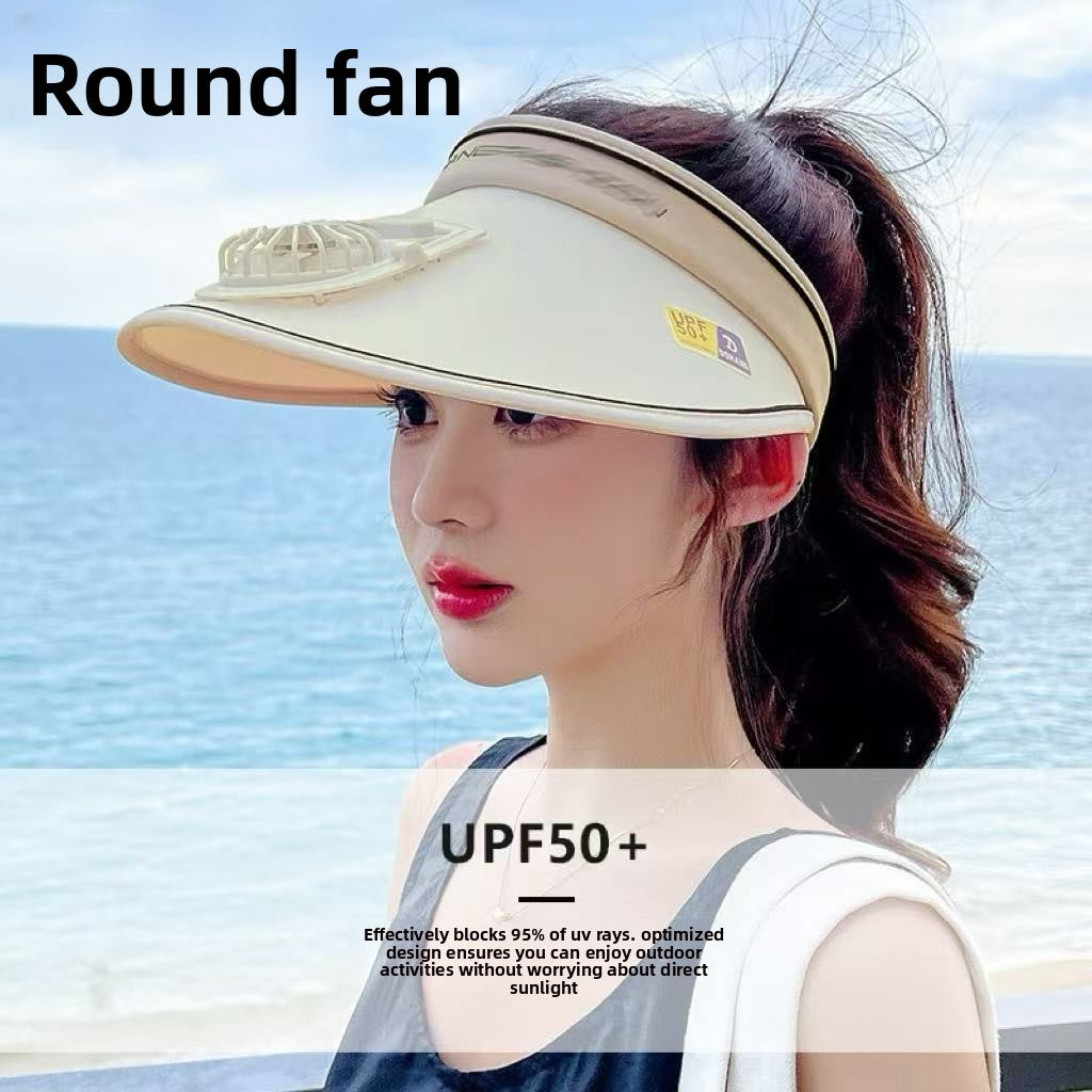USB Charging Fan Sun Hat Adjustable Brim Summer Unisex