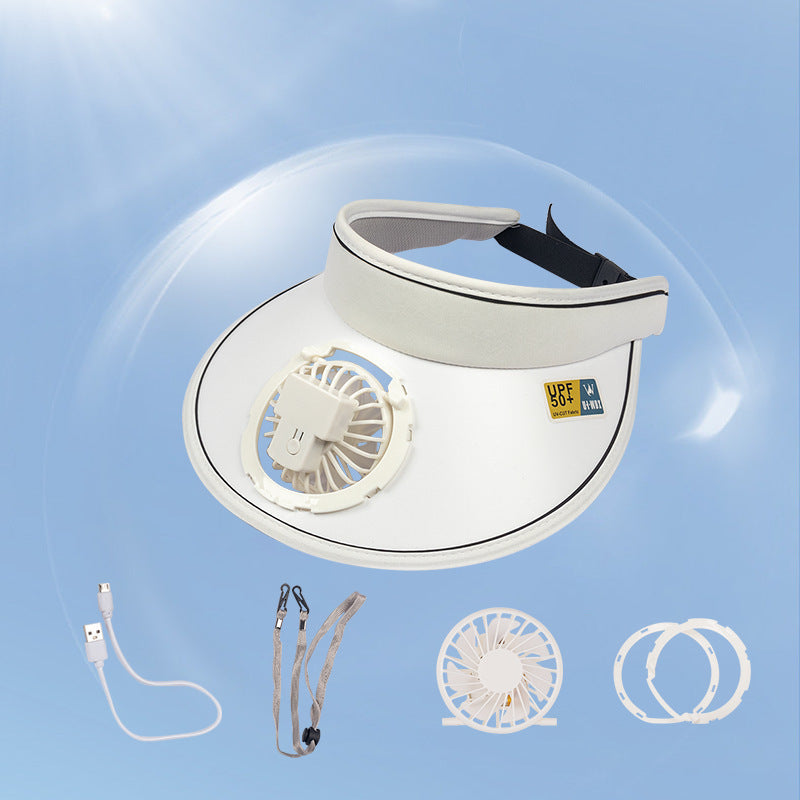 USB Charging Fan Sun Hat Adjustable Brim Summer Unisex